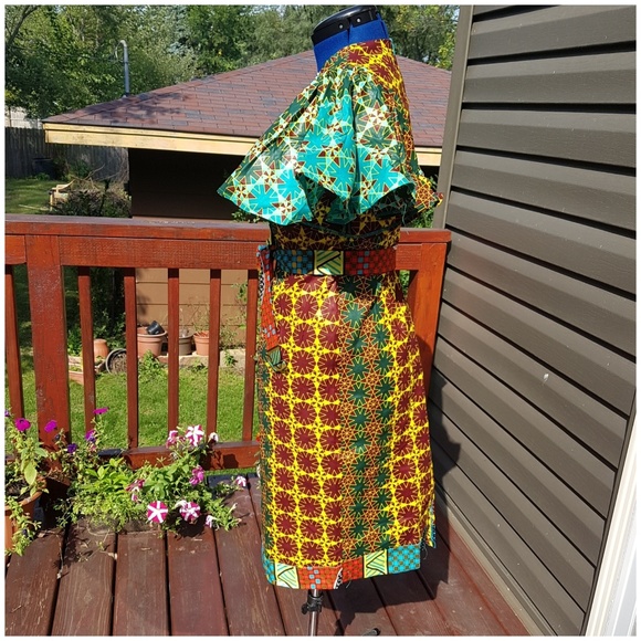 Olori Pencil Dress African Wax Prints - Picture 5 of 7